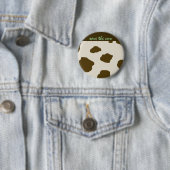 Vegan SAVE DE KOE Bruin Ronde Button 5,7 Cm (In situ)