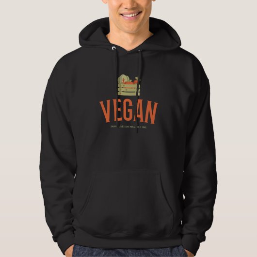 Vegan  Saving Lives One Meal At A Time Hoodie (Voorkant)