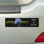 VEGAN SEALS LOGO, ER IS GEEN VERGETEN BUMPERSTICKER (Op auto)