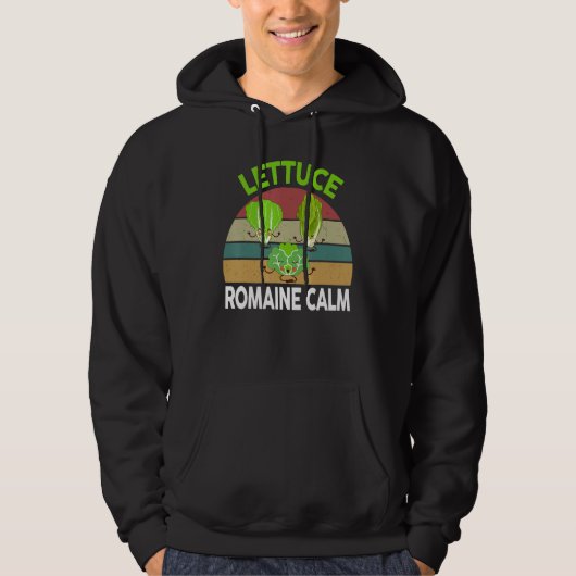 Vegan-Shirt Lettuce Romaine Calm Vegetarian Gift F Hoodie (Voorkant)