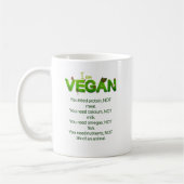 Vegan slogan cup. koffiemok (Links)