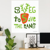 Vegan Slogan Hand Geschreven Poster (Thuiskantoor)