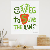 Vegan Slogan Hand Geschreven Poster (Keuken)