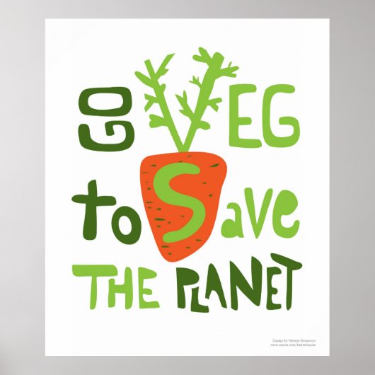 Vegan Slogan Hand Geschreven Poster (Voorkant)