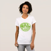 Vegan Slogan Peace begint op uw Bord T-shirt (Voorkant volledig)