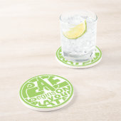 Vegan Slogan Peace begint op uw Bord Zandsteen Onderzetter (Zijkant)