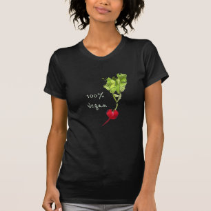 Vegan slogan Radiale plantaardige kunst T-shirt