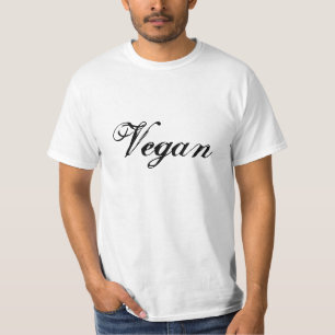 Vegan Slogan. Zwart-wit. Personaliseer T-shirt
