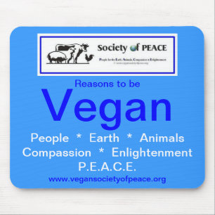 Vegan Society of PEACE mousepad Muismat