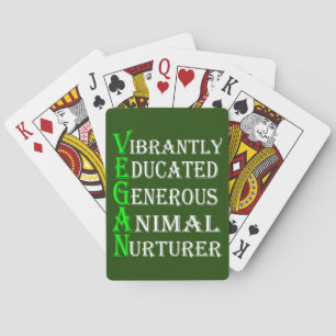 Vegan-speelkaarten voor Dierenvrienden, Vegan Pokerkaarten