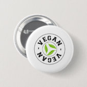 Vegan Sports Logo Ronde Button 5,7 Cm (Voorkant /achterkant)