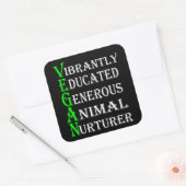 Vegan Sticker for Dierenvrienden, Vegan (Envelop)