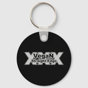 Vegan Straight Edge Black Sleutelhanger