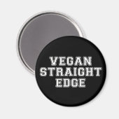 Vegan Straight Edge Magneet (Voorkant / Achterkant)