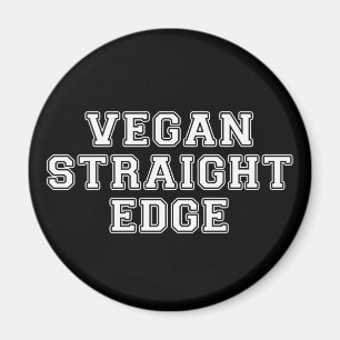 Vegan Straight Edge Magneet