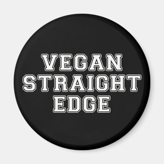 Vegan Straight Edge Magneet (Voorkant)