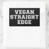 Vegan Straight Edge Rechthoekige Sticker (Tas)