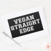 Vegan Straight Edge Rechthoekige Sticker (Envelop)