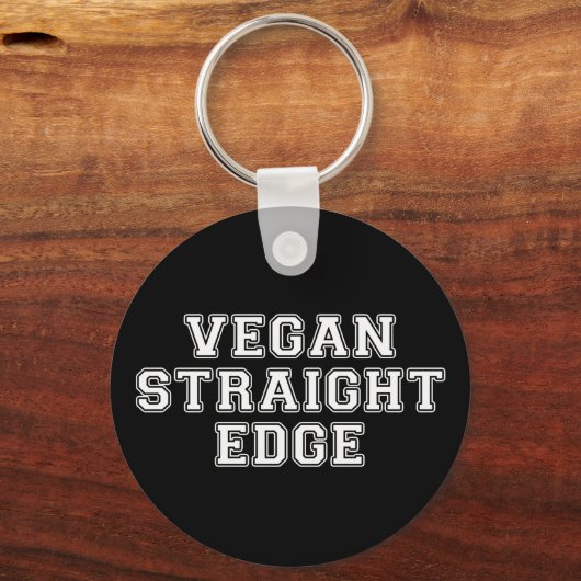 Vegan Straight Edge Sleutelhanger (Voorkant)