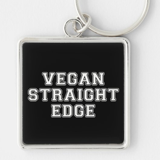 Vegan Straight Edge Sleutelhanger (Voorkant)