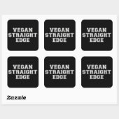 Vegan Straight Edge Vierkante Sticker (Vel)