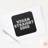 Vegan Straight Edge Vierkante Sticker (Envelop)