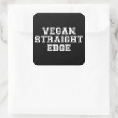 Vegan Straight Edge Vierkante Sticker (Tas)
