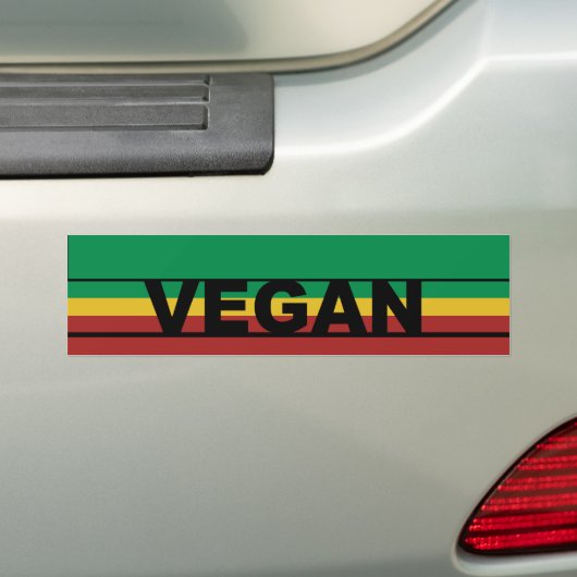 Vegan Stripes Bumpersticker (Op auto)