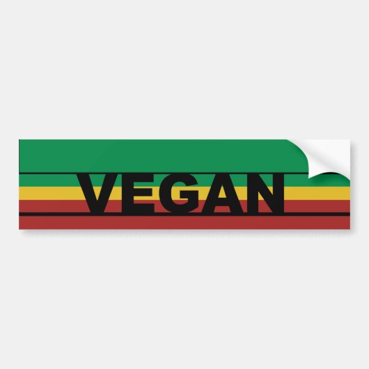 Vegan Stripes Bumpersticker (Voorkant)