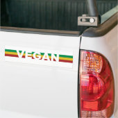 Vegan Stripes Rasta Bumpersticker (Op Truck)