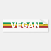 Vegan Stripes Rasta Bumpersticker (Voorkant)
