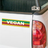 Vegan Stripes Rasta Bumpersticker (Op Truck)