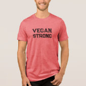 Vegan Strong Grungy Typografie Tri-Blend Shirt (Voorkant)