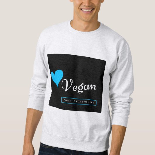 Vegan sweatshirt voor mannen/vrouwen - liefdesleve (Voorkant)