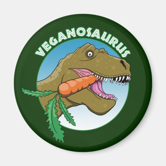 Vegan T-Rex - Veganism Humor Magneet (Voorkant)