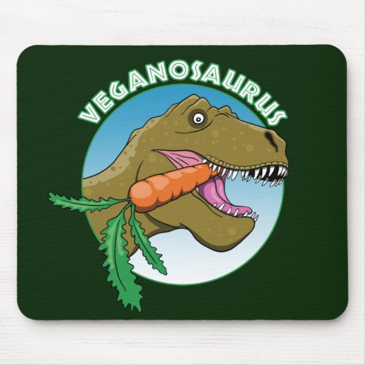 Vegan T-Rex - Veganism Humor Muismat (Voorkant)