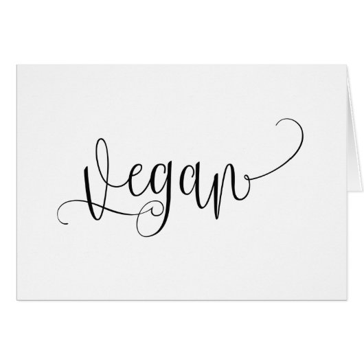 Vegan Table Tent-kaart (Voorkant Horizontaal)