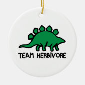 Vegan Team Herbivore Cute en Funny Dinosaur Keramisch Ornament (Voorkant)