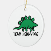 Vegan Team Herbivore Cute en Funny Dinosaur Keramisch Ornament (Links)