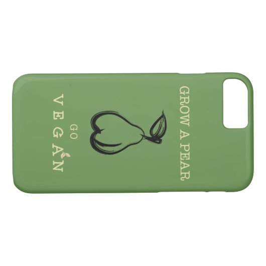 Vegan-telefoonzaak. Groei een parelvormig ontwerp. Case-Mate iPhone Case (Achterkant (Horizontaal))