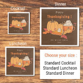 Vegan Thanksgiving bruin papier servet