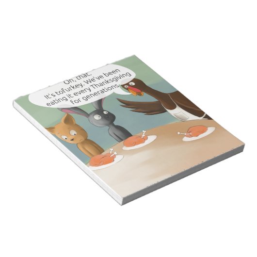 Vegan Thanksgiving Funny Notitieblok (Schuin)