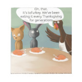 Vegan Thanksgiving Funny Notitieblok (Voorkant)