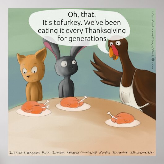 Vegan Thanksgiving Funny Poster (Voorkant)