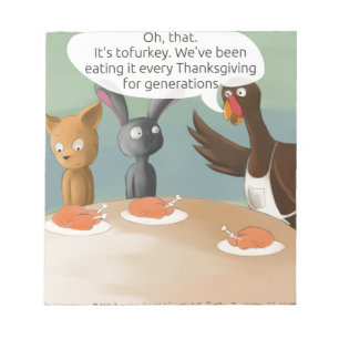 Vegan Thanksgiving Grappig Notitieblok