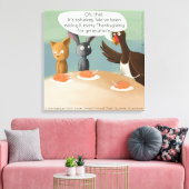 Vegan Thanksgiving Grappige Canvasprint Canvas Afdruk (Insitu (Woonkamer))