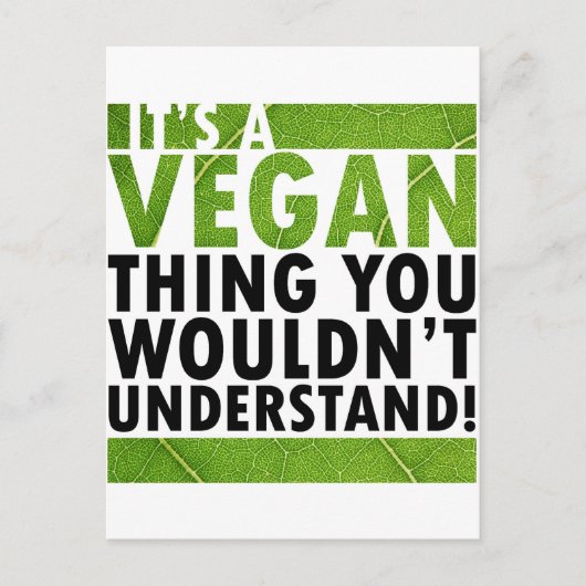 Vegan Thing Briefkaart (Voorkant)