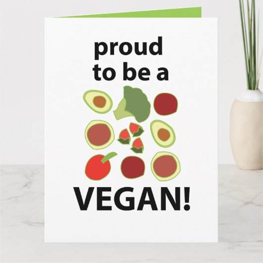 Vegan Trots dat ik Vegan ben Kaart (Voorkant)