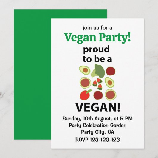 Vegan Trots dat ik Vegan ben Kaart (Voorkant / Achterkant)