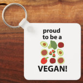 Vegan Trots dat ik Vegan ben Sleutelhanger (Voorkant)